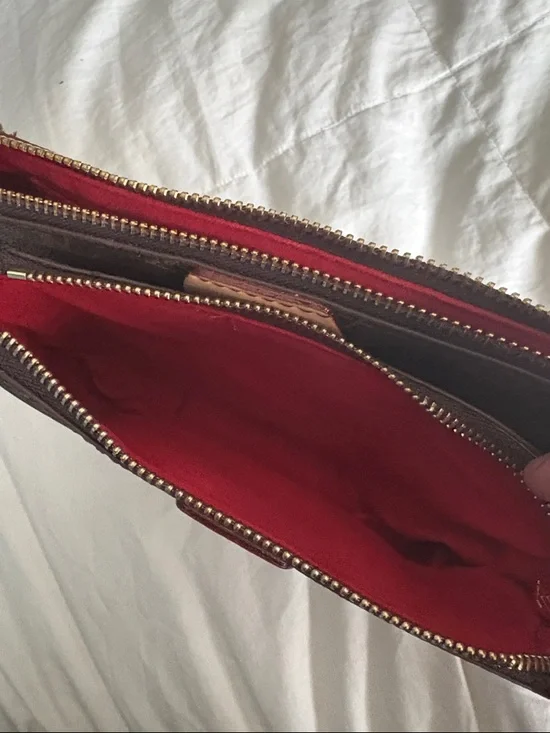 Louis Vuitton Monogram Double Pouch Crossbody Bag in Brown and Tan - Picture 7 of 10